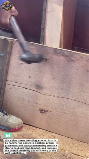nailing wooden boards | strong wall installation technique