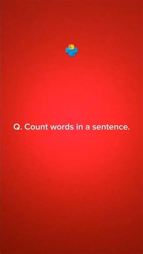 ❓ How to Count Words in a Sentence using Python? 🐍🔥. #ytshorts #shorts #viral #trending #education.