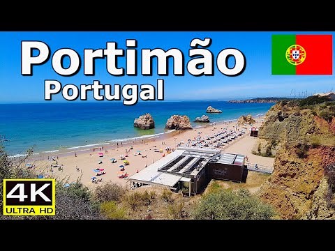 Portimao, Portugal Walking tour [4K Ultra HD]