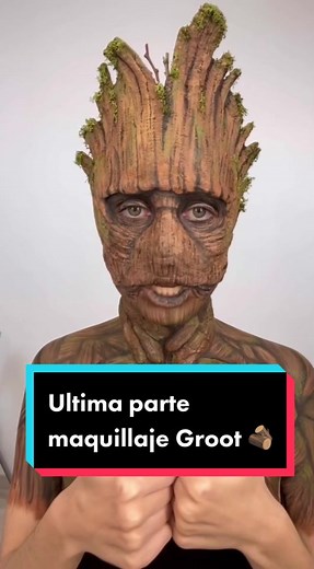 Última parte del maquillaje de Groot ♥️🪵 espero que os guste #groot #guardianesdelagalaxia #marvel #iamgroot #makeup #makeupartist #maquillaje