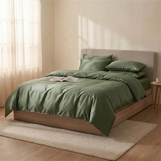 Mulberry Silk Duvet Cover: Luxury Hypoallergenic Bedding Set (king, Queen) - Etsy