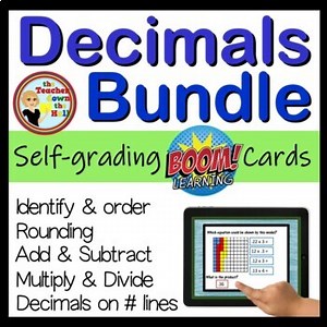 Decimals Boom Cards Bundle Digital Decimal Activities Digital Decimal Centers