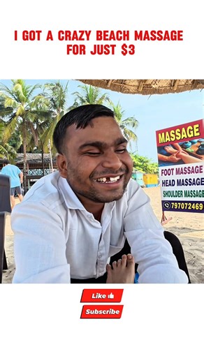 A blind man working hard for livelihood at Malpe Beach, Udupi 🫂