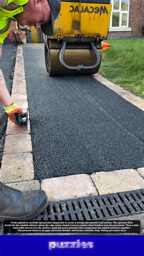 Wow, Satisfying Asphalt Compaction Process | Perfect Road Repair