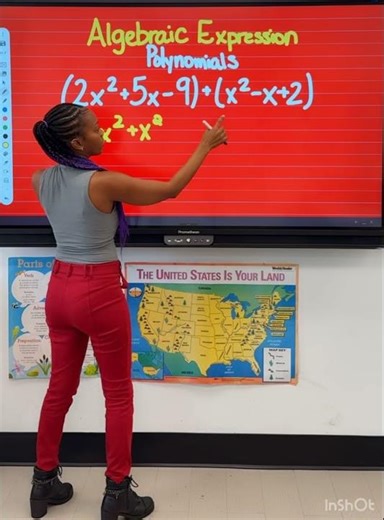 Algebraic Expression Adding Polynomials Math Lesson