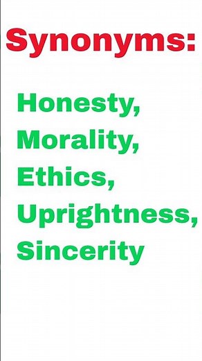 Integrity- Meaning, Synonyms & Examples #shorts