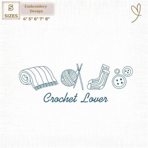 Knitting Crochet Lover Embroidery File, Crocheting Mom Digital (digital Download) - Etsy