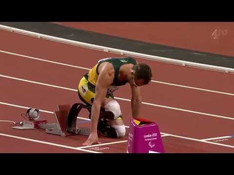 Oscar Pistorius wins the T44 400m final - London 2012 Paralympics