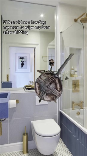 5 year old me shouting my mum to wipe my bum after shi**ing#funny #fyp #viral #bathroom