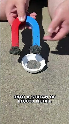 Melting Magnetic Sand Into Metal