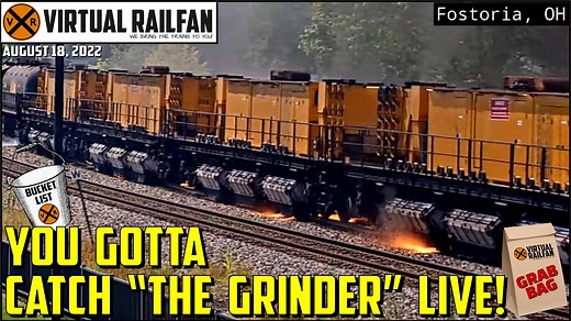 4.4K views · 319 reactions | The Loram Rail Grinder! Great waves from Cab Crews, 3-Way, Darwin’s, Tarp coming loose 8/18/22 We will be going back to the 2-day Grab Bags with an occasional extra in between. We will still include the best catches from both days. | Virtual Railfan | Facebook