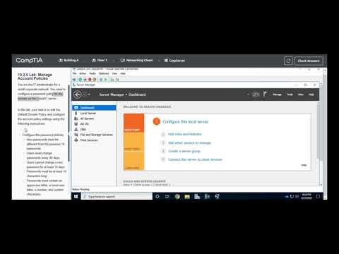 Testout | Network + | 10.2.5 Lab: Manage Account Policies