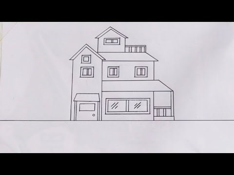 Easy House Drawing Step by Step | Simple Home Drawing for Beginners