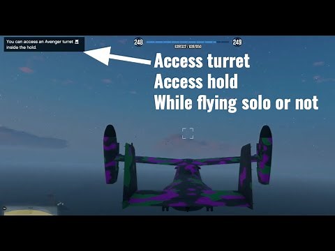 How to get in hold (back) of Avenger when flying solo in GTA Online: engage autopilot, access Turret