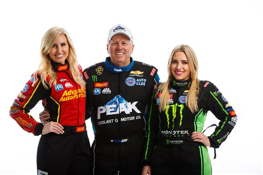 Courtney and Brittany Force share a sweet birthday photo with father and NHRA legend John Force