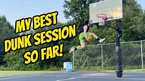 Insane dunk practice session