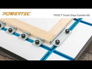 POWERTEC T Track Stop Combo Kit, T-Track Woodwork