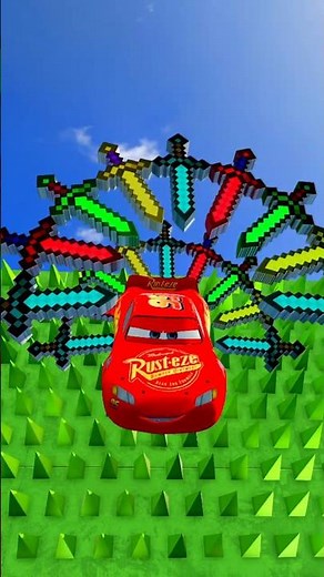 The King vs Doc Hudson vs Tokyo Mater vs Rip Clutchgoneski vs McQueen vs Minecraft sword