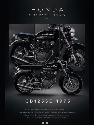 Premium Automotive Poster: Honda CB125SE 1975