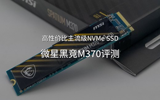 高性价比主流级NVMe SSD：微星黑竞M370评测