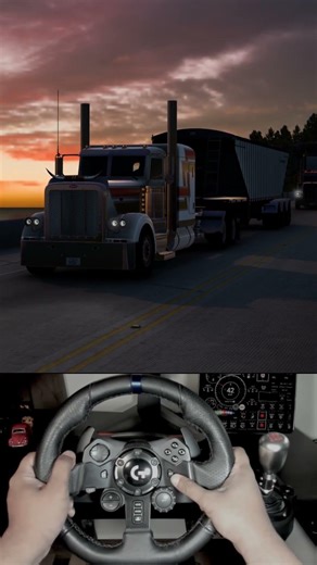 Coastal Sunset Drive 🌅 | Highway 101 ATS 😳 #americantrucksimulator #ats #kenworth #atsmods #shorts
