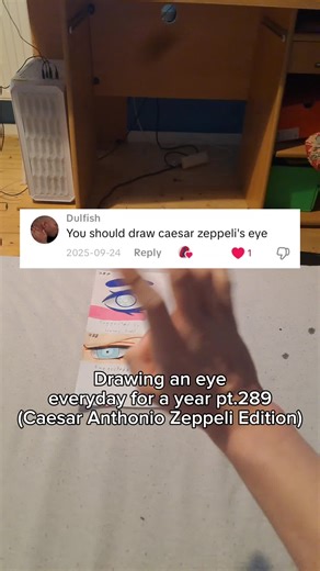 Drawing an eye everyday for a year pt.289 (Caesar Anthonio Zeppeli Edition) #art #tutorial #drawing #jjba @Dulfish