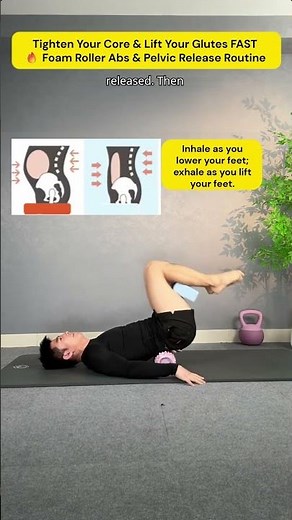 Tighten Your Core & Lift Your Glutes FAST 🔥 Foam Roller Abs & Pelvic Release Routine