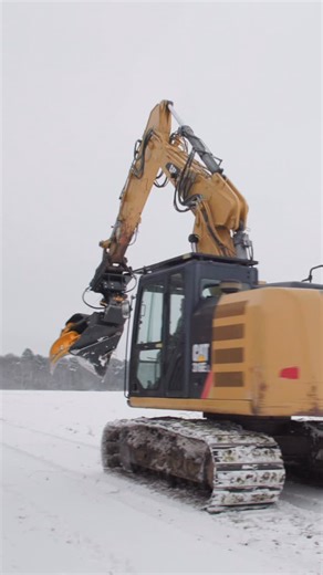 TMK Machinery on Instagram: "TMK 400 Next Gen With Collector in action! #treeshear #baumschere #catexcavator #tmkmachinery"