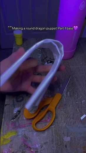 🖤making a round dragon puppet part 1 base!💜 #dragonpuppets #homemadepapercraft #paperdragon
