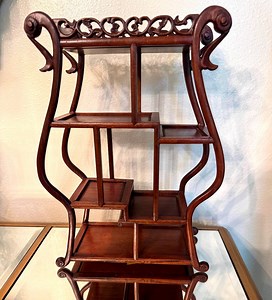Vintage Chinese Rosewood Curio Shelf, Vase-shaped Display Etagere, Asian Decor, Chinoiserie - Etsy