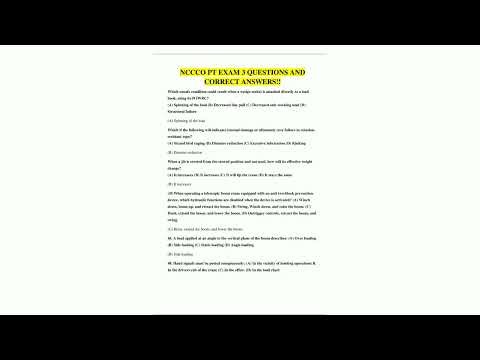 NCCCO PT EXAM 3 QUESTIONS AND CORRECT ANSWERS370