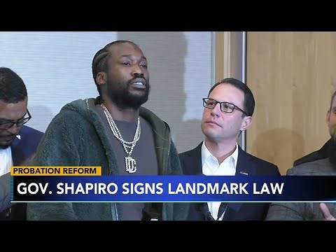 Meek Mill gets emotional as Pennsylvania passes laws to overhaul probation system