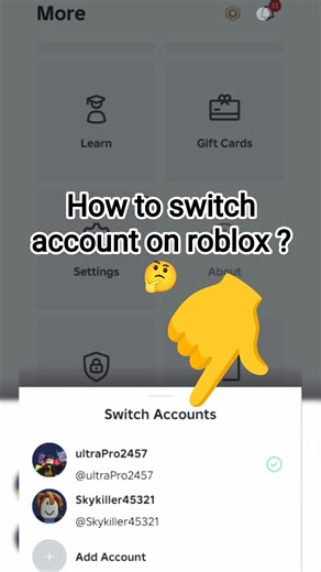 How to use switch account feature on roblox#robloxmobile #2026