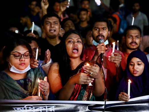 Hundreds protest in Bangladesh over deadly religious violence