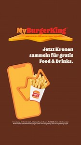 Mach mit beim neuen Bonusprogramm MyBurgerKing und sammle ab sofort Kronen für gratis Food & Drinks. | Burger King Deutschland | Facebook