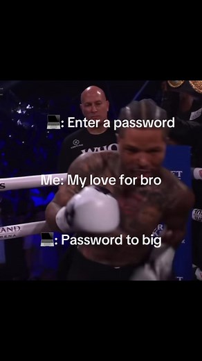 Enter a password meme: My love for bro password to big