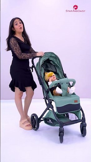StarAndDaisy Lunex Baby Stroller 🚼 | Reclining Seat, Adjustable Footrest & Safety Harness