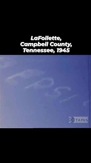 From 1945, this footage was filmed in LaFollette, Tennessee. Notice "Pepsi Cola" written in the sky, now that's pretty cool! #history #tennessee | Travis Chumley