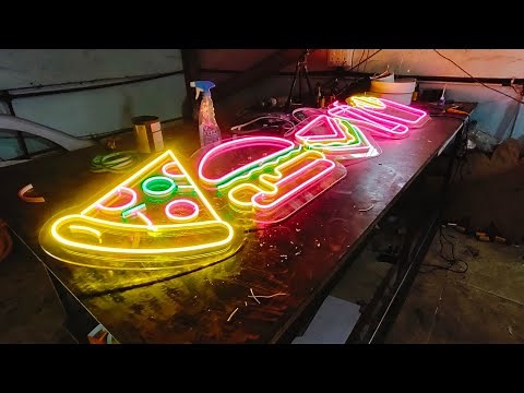 How to make a neon signboard / how to make a neon led signboard #signage