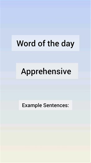 Word of the day " Apprehensive" #calmlyenglish #english #motivation #vocabs #shorts #trending #shots