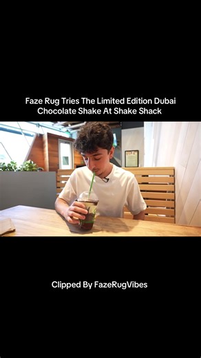 FaZe Rug Tries Limited Edition Dubai Chocolate Shake