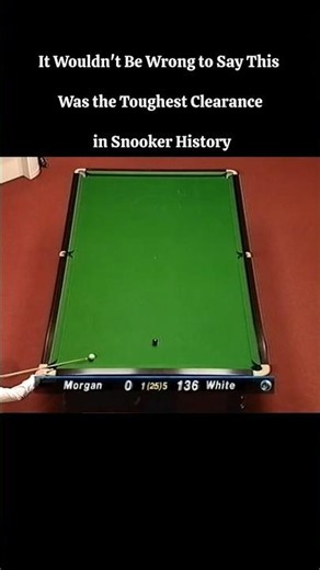 It Wouldn't Be Wrong to Say This Was the Toughest Clearance in Snooker History#jimmywhite