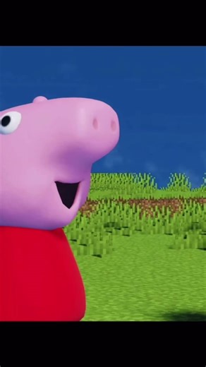 Peppa pig plays minecraft