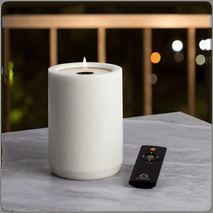 LuDela Remote Control Real Flame Candle Set (2 Candles, 8 Refills)