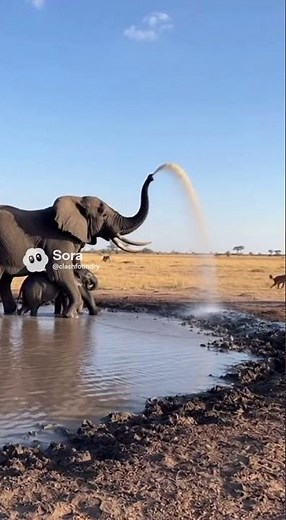 This Elephant's Water Trick Will Surprise You!