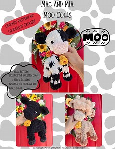 Mac and Mia Moo Cows Crochet Patterns - Etsy