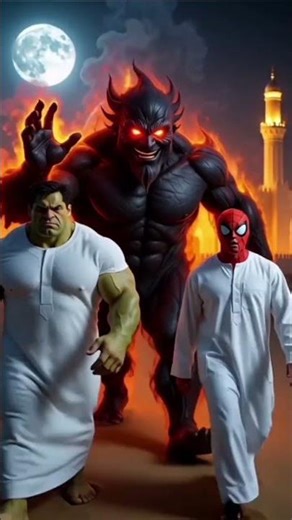 Hulk & Spider-Man vs Darkness – Masjid वाली रात”#viral #hulk #islam #shorts #marvel