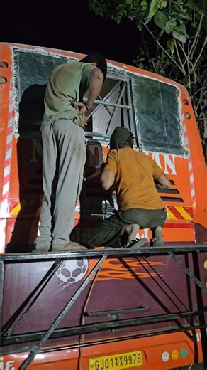 new bus emergency exit manufacturing process #thebusmaking #youtubeshorts