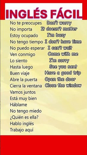 Aprende estas frases conmigo #inglesfacil #english #pronunciaemingles #inglesencasa #inglesonline