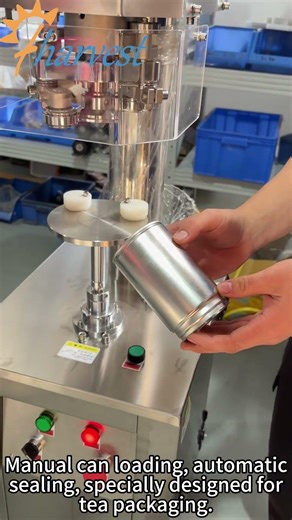 Semi-automatic tea can bottom lid sealing machine, top quality tin can sealing machine #factory